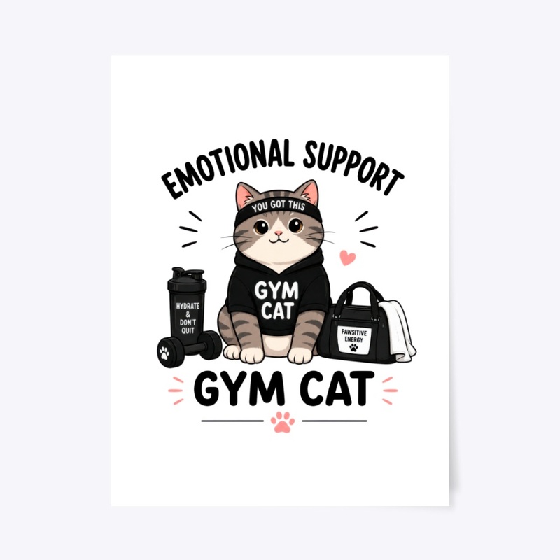 Emotional Support Gym Cat
