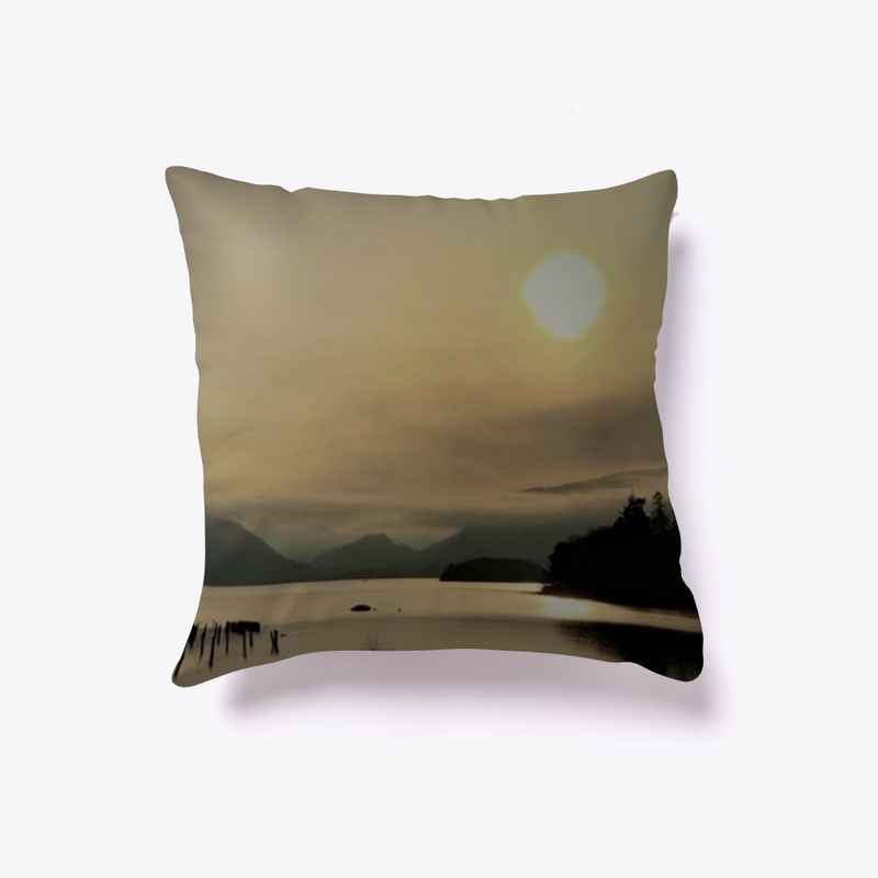 Sunset By The Lake Canvas Art Print