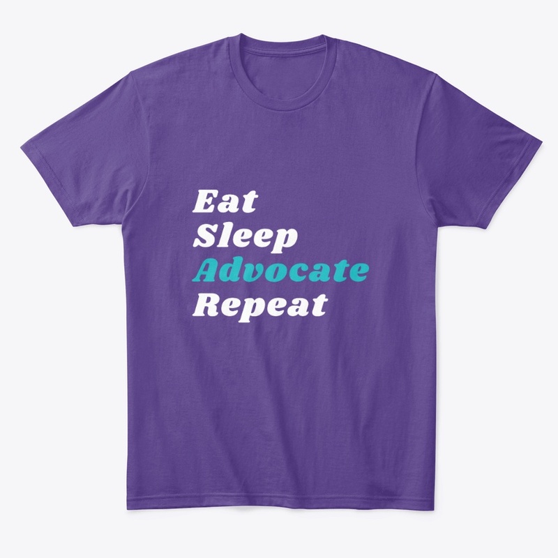 Eat Sleep Advocate Repeat Dark