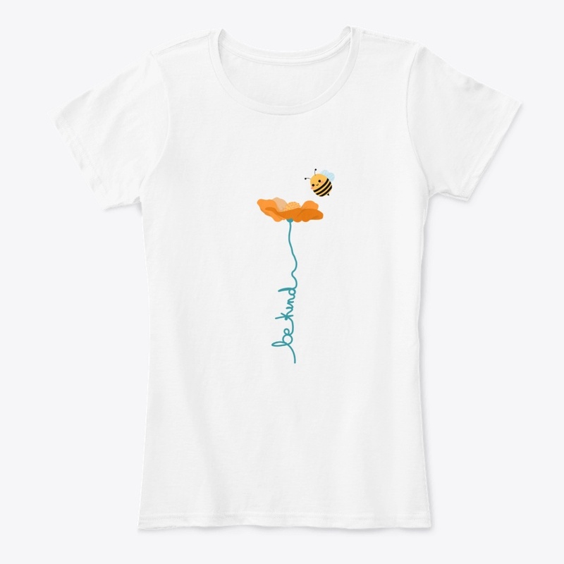 Be kind flower - cute bee flying