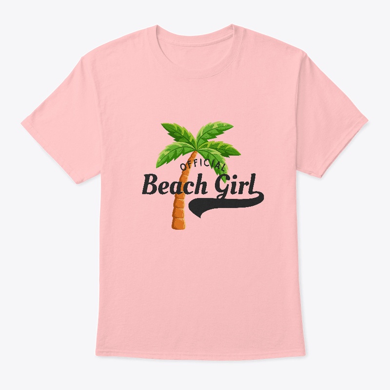 Beach Girl with Palm Tree