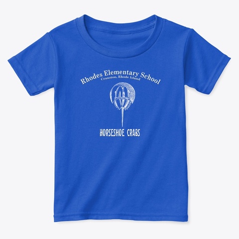 Kids & Adults Rhodes Mascot Apparel Royal  T-Shirt Front