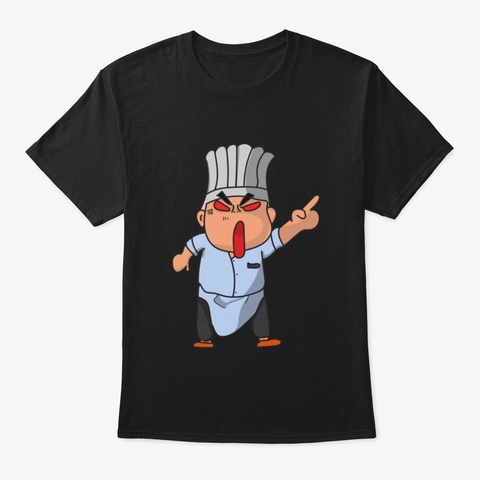 Professional Chef. Black T-Shirt Front