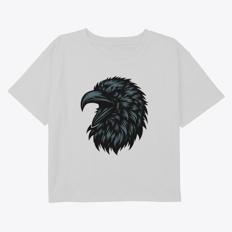 Fierce Crow Head Illustration