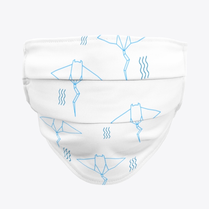 Geometric Line Manta Ray