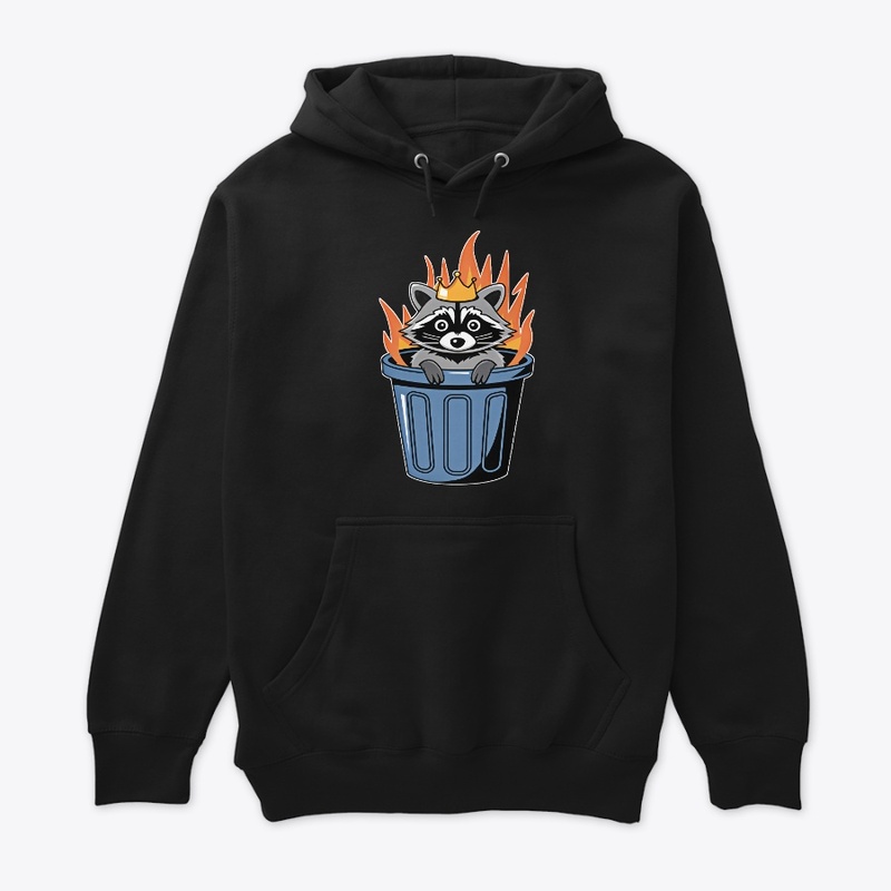 Raccoon Burning Trash Can Funny Animal