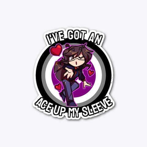 Ace Up My Sleeve | Pride Month Sticker Standard Maglietta Front