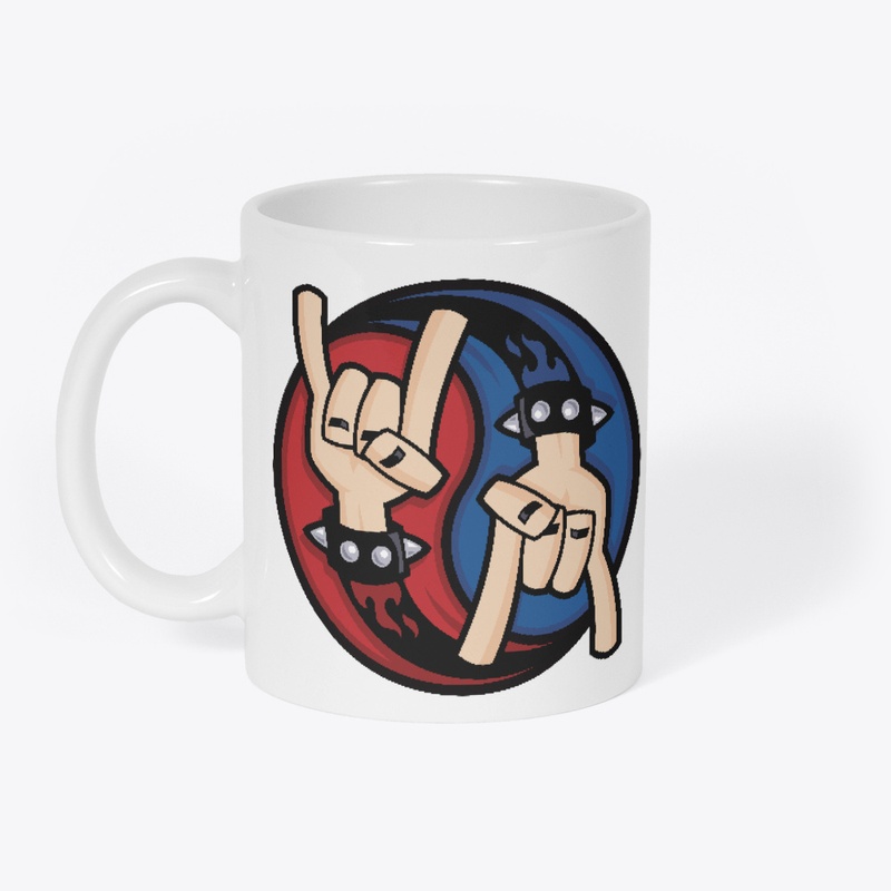 Rock and Roll Devil Horns Yin Yang