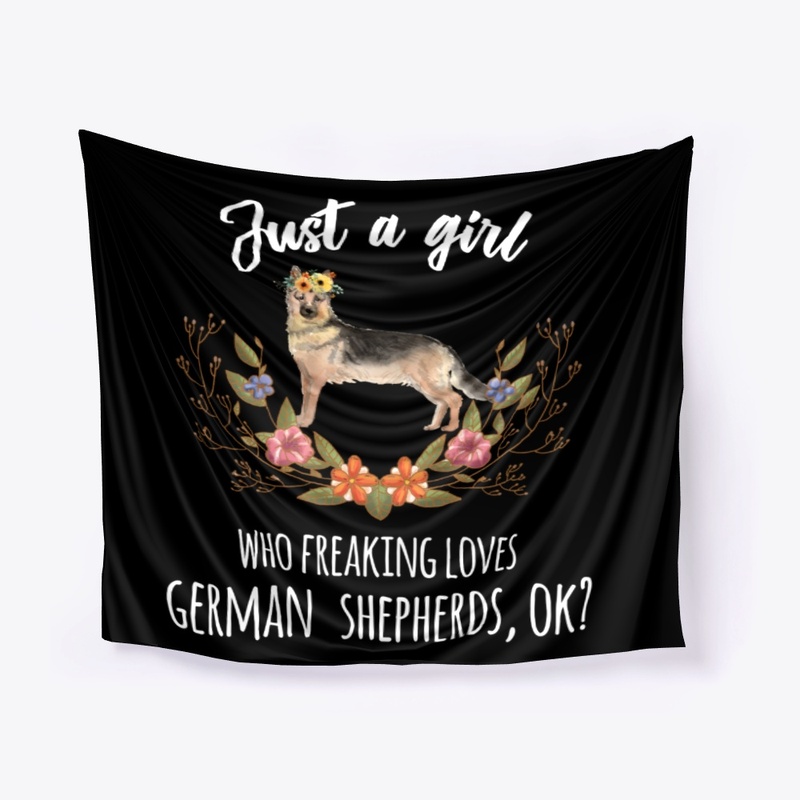 Girl Loves German Shepherd Boho Style
