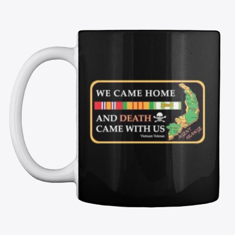 Ao Awareness Sticker Black T-Shirt Front