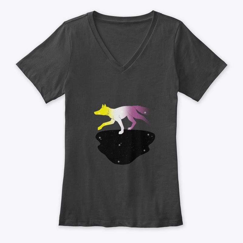 Non-binary starry running fox