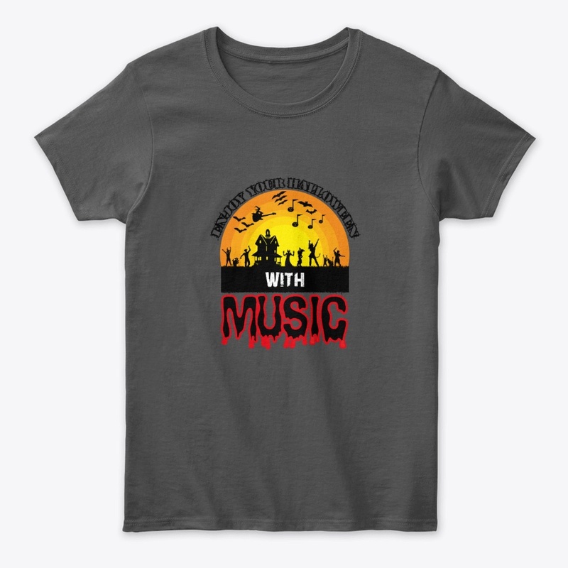 Halloween with music T-shirt Design
