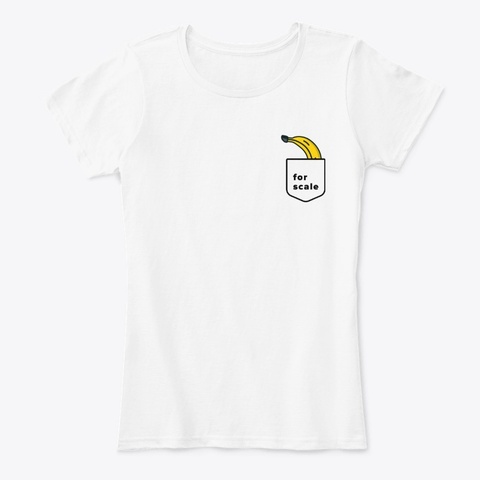 Pocket For Scale White T-Shirt Front