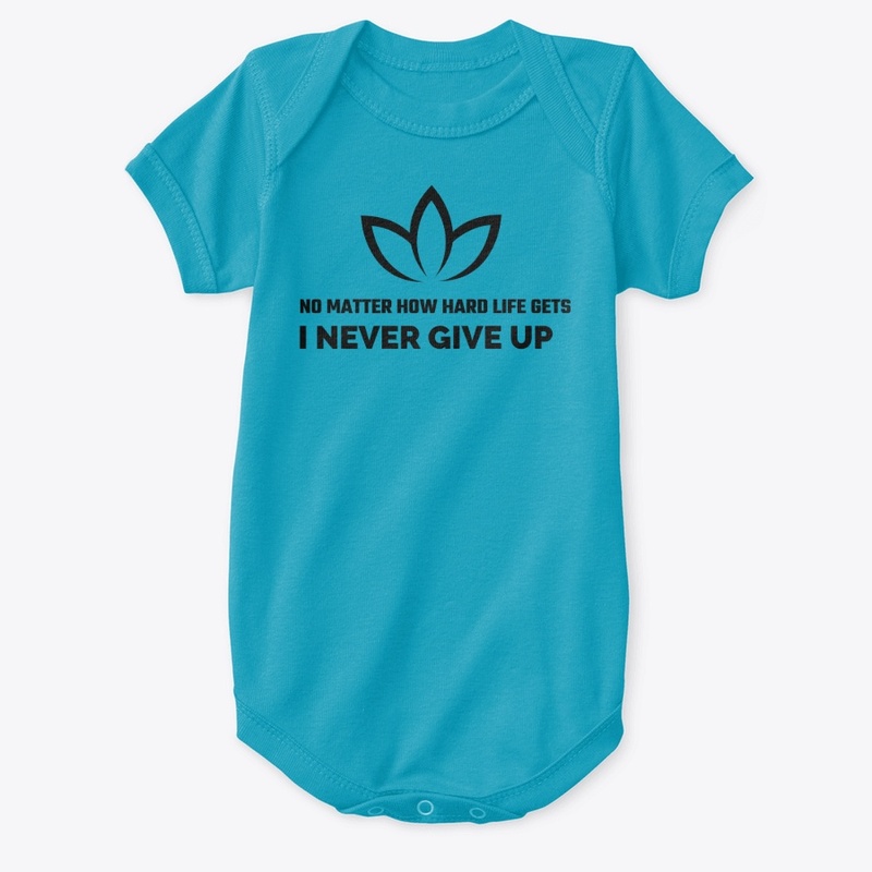 Topifymerch " Never give up!!!"