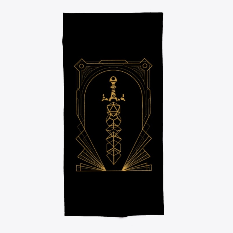 Framed Polyhedral Dice Sword