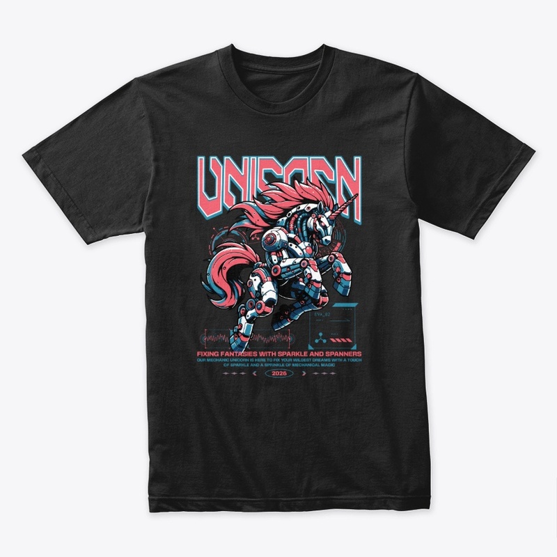Mechanic Unicorn Animal Future Horse Y2K