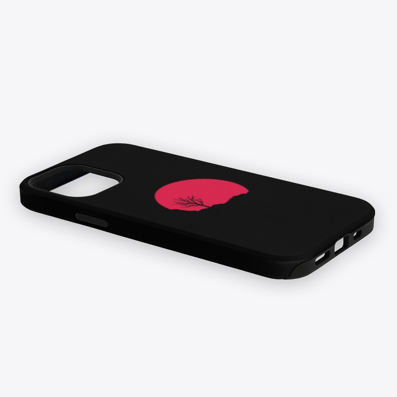 Black minimalist iPhone Tough Case