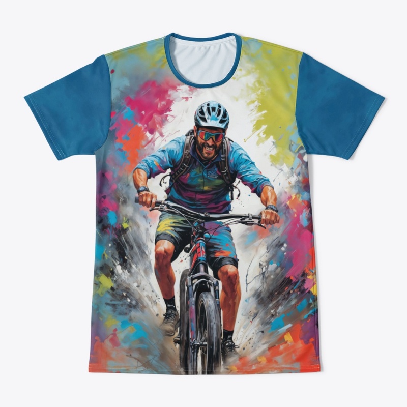 Mountain Biking Action Original Artwork