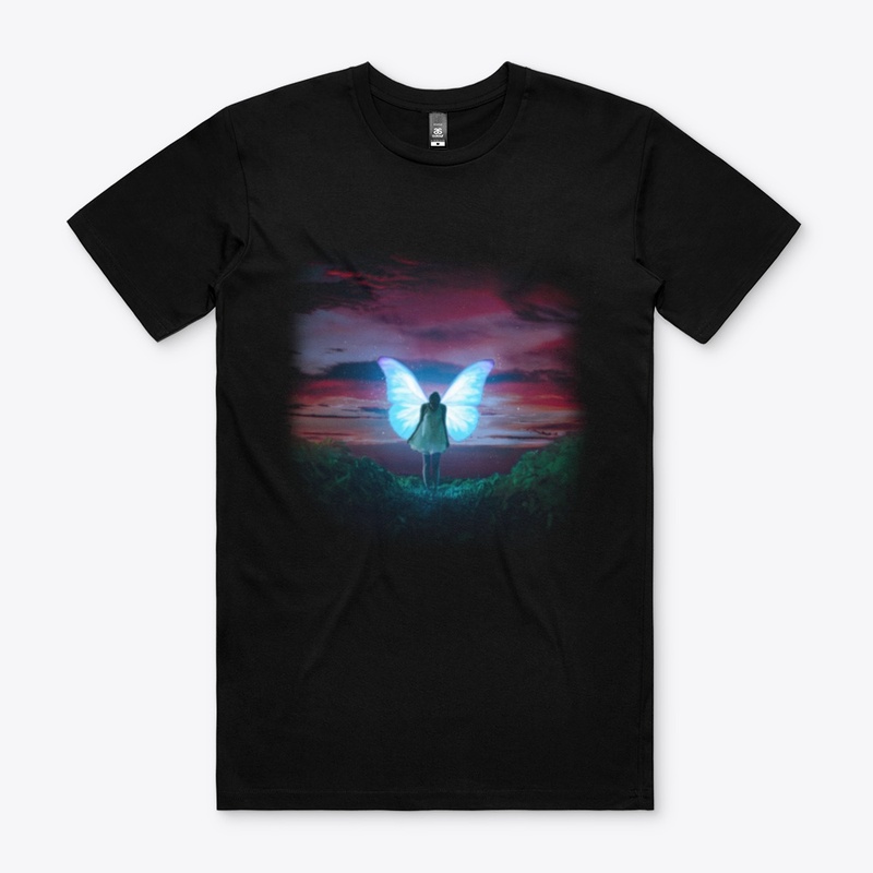 Girl With Glowing Butterfly Wings