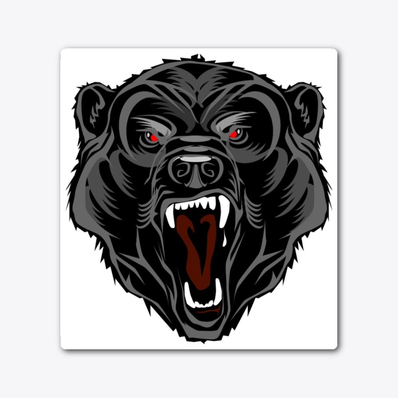 Red Eyed Bear Streetwear Sticker