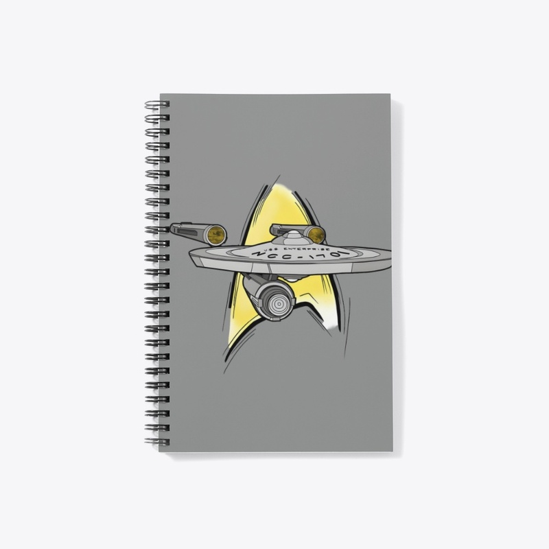 TREK FAN ART ENTERPRISE NOTEBOOK.