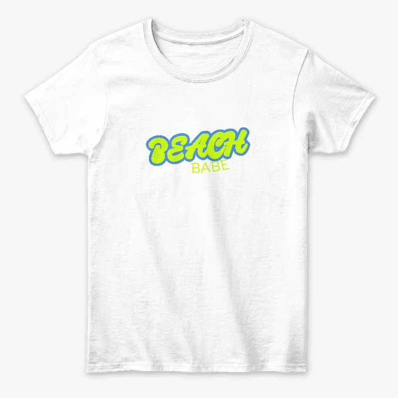 Beach Babe Green Letters 