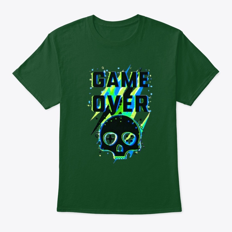 Game over simple t-shirt design. 