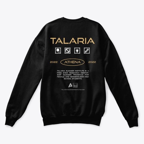 Talaria Black And Gold Crewneck Black áo T-Shirt Back