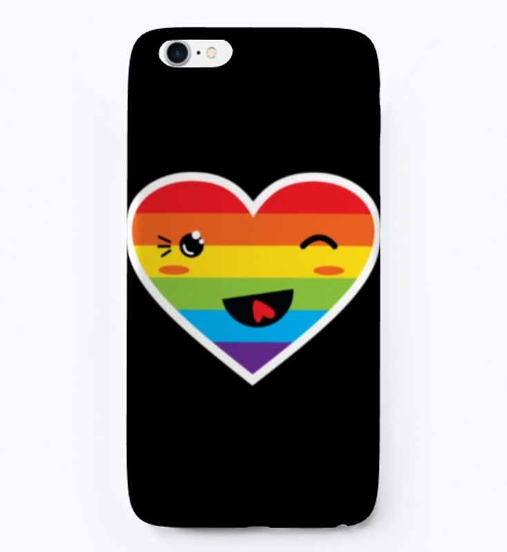 Cute Rainbow Happy Heart LBGT Month