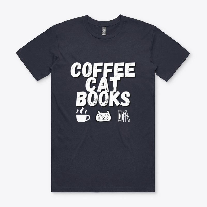 Coffee, Cat, Books Funny Coffee Shirts