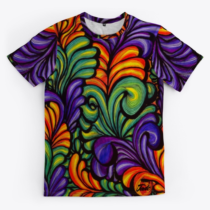 Tropical Flowers All-Over Print Tee