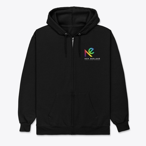 Necg Rainbow Logo Black T-Shirt Front