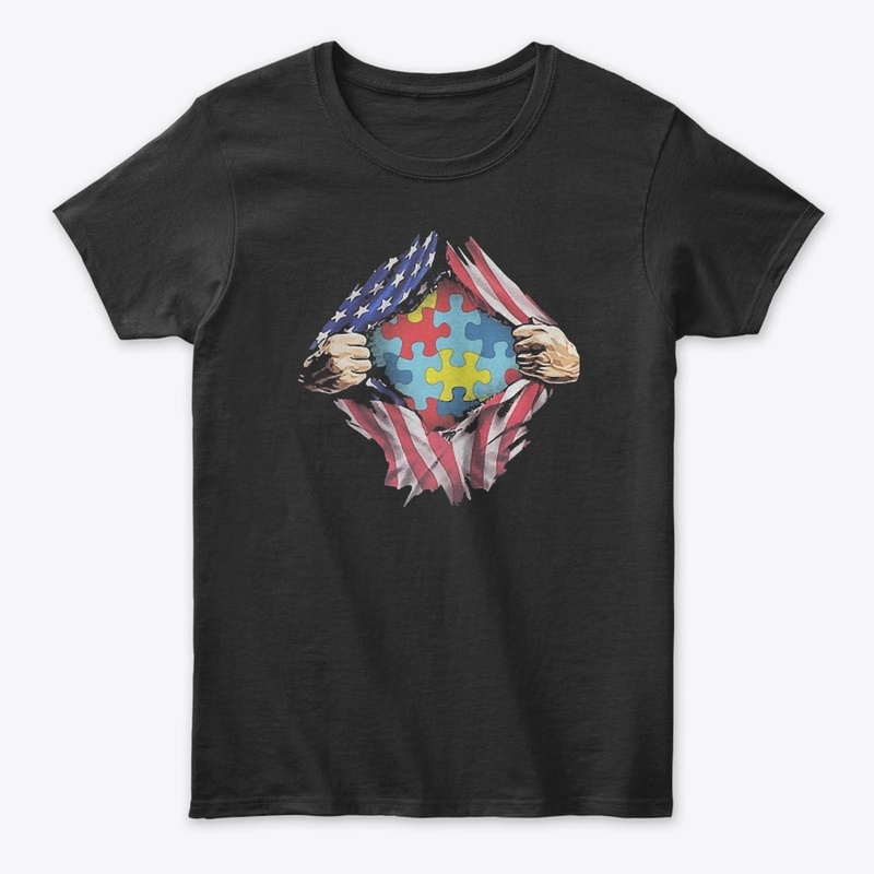 Autism Hero American Flag