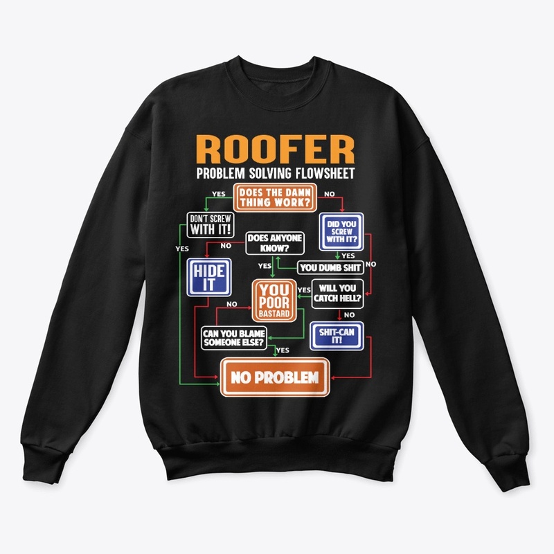 Funny Roofer Gift Solving Flowsheet