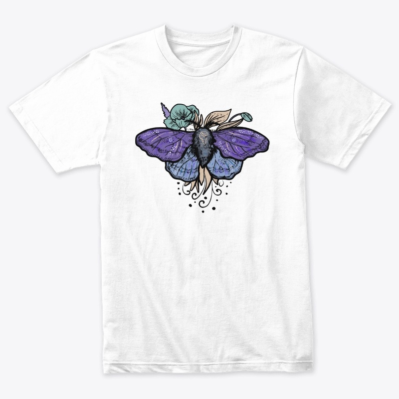 Moth with Flowers