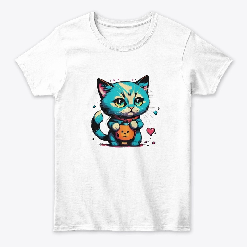 cute cat with bag 