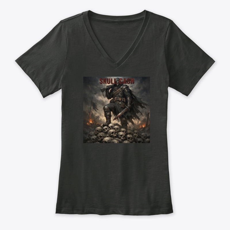 Skull Cash - Women's Premium V-Neck Tee