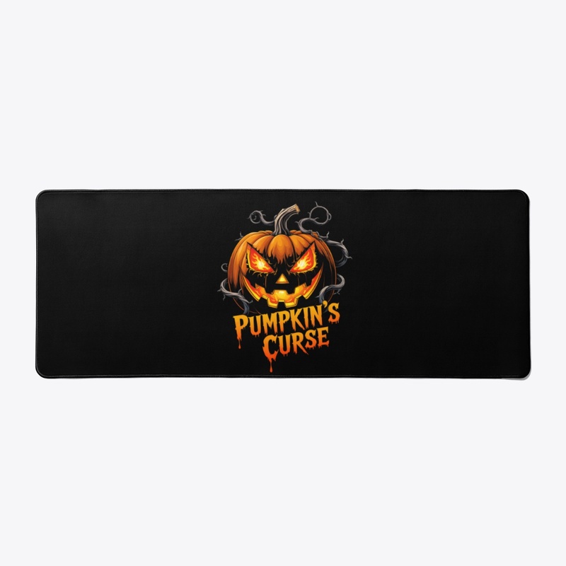 Cursed Pumpkin Grin Horror Design