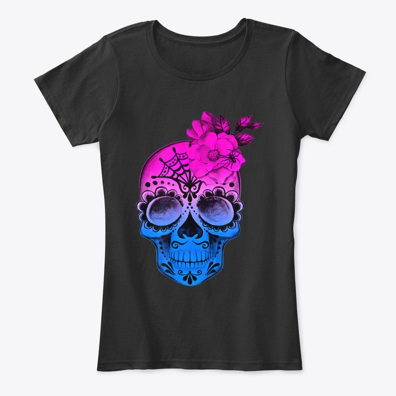 Bisexual Sugar Skull Halloween Dia De Lo
