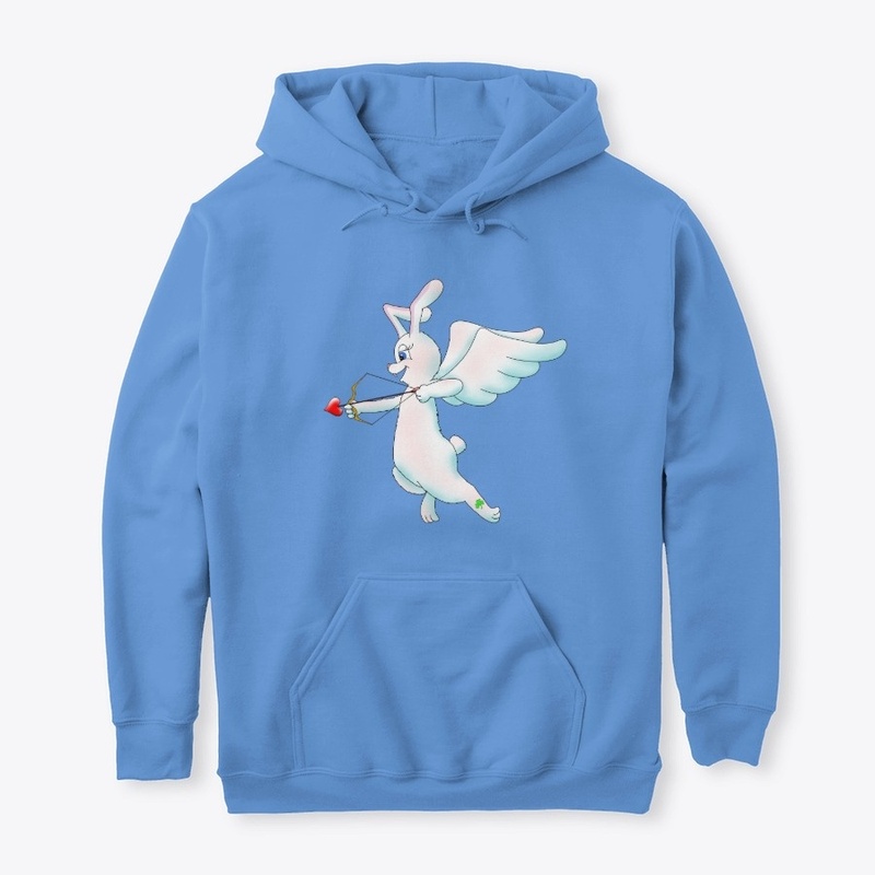 Cupid Easter Bunny with Shamrock Tattoo
