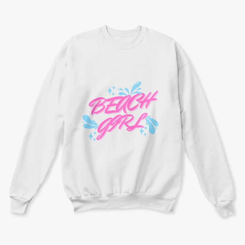 Beach Girk Pink letters tee sirt