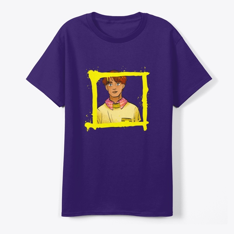 Yellow Square with Boy Printed om it