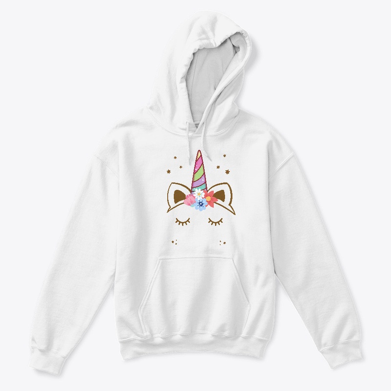Unicorn with flowers bouquet