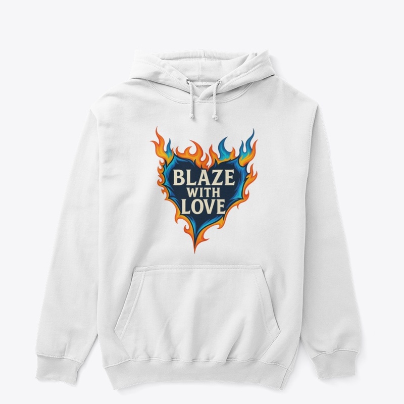 Blaze With Love – Flaming Heart Print