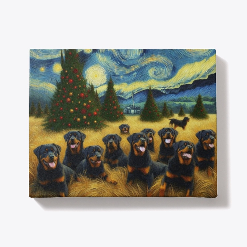 Christmas with Rottweilers