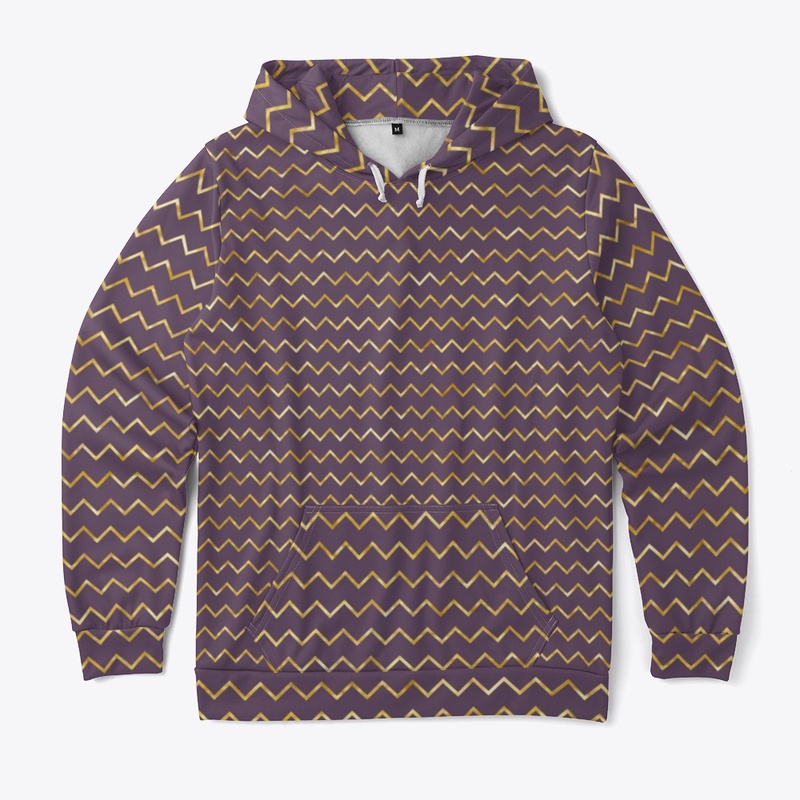 Gold and Purple Zig Zag Lines 