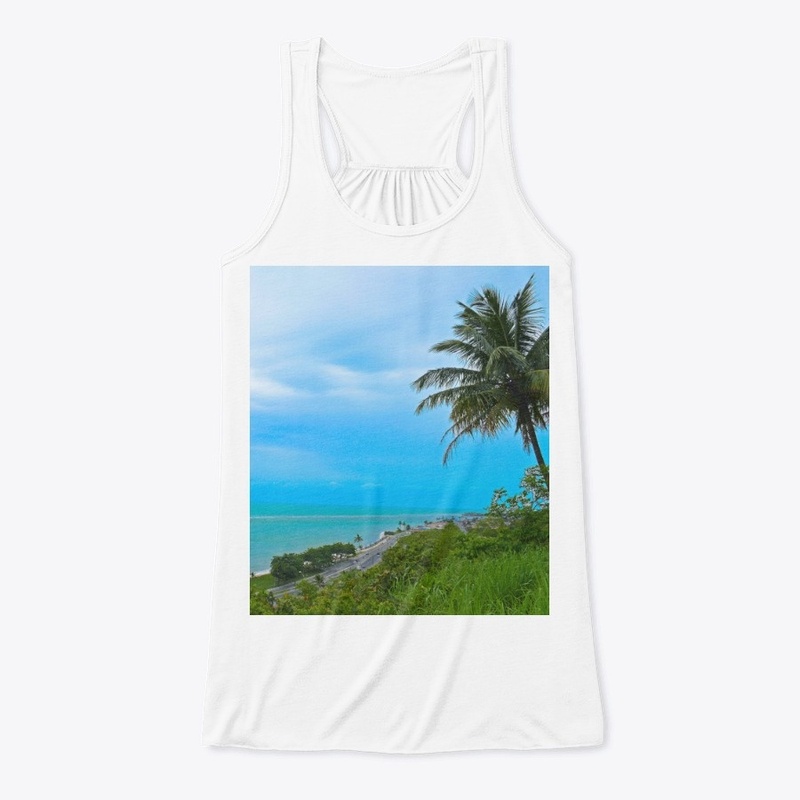 Quiet beach with coconut tree