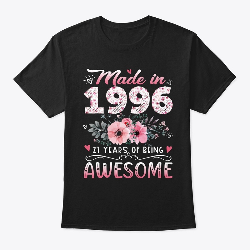 Made In 1996 Floral 27th Birthday