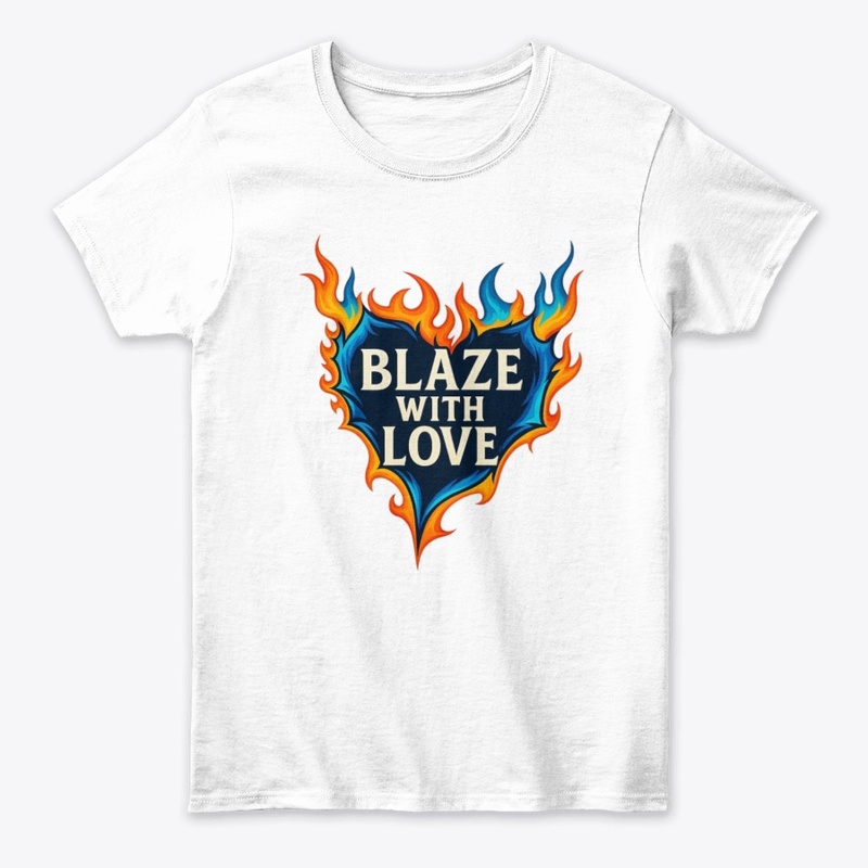 Blaze With Love – Flaming Heart Print
