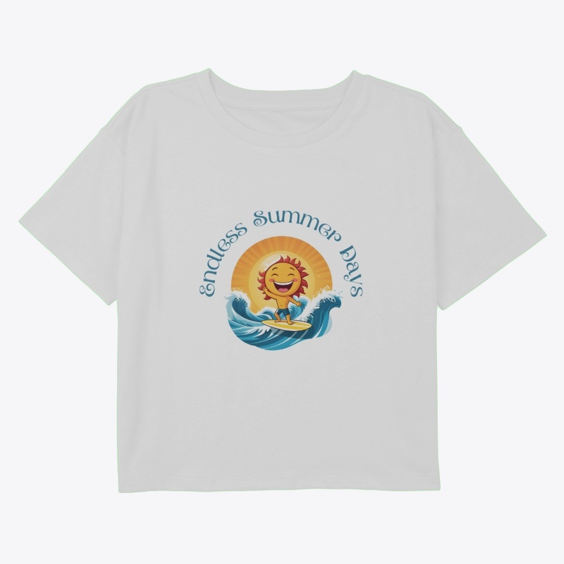 Endless Summer Surfing Sun Sticker.